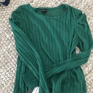 Green Girls Ribbed Top